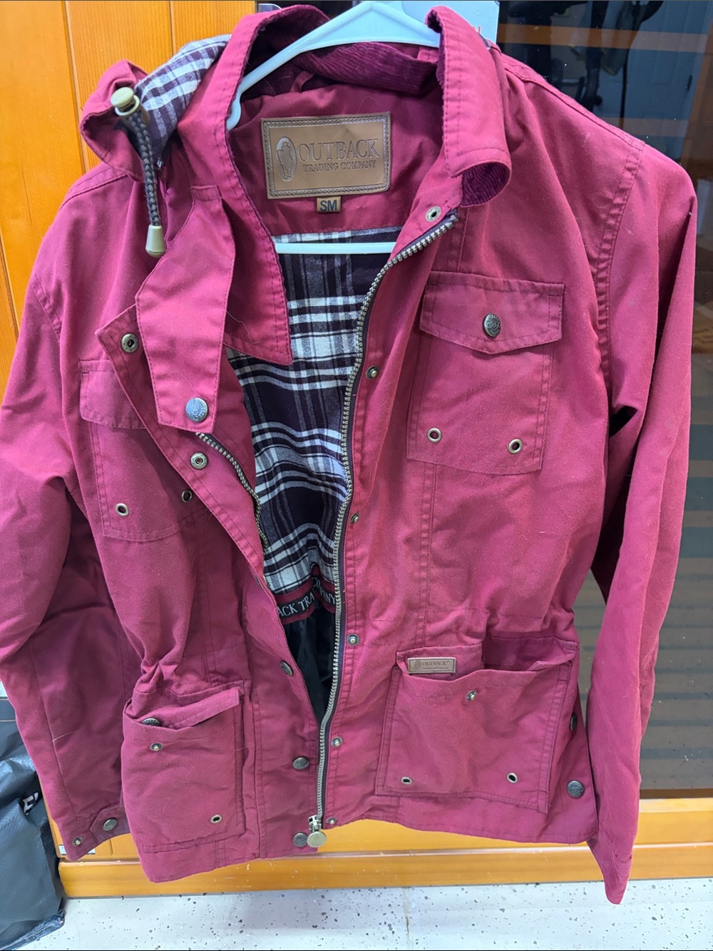 Outback Trading Co. Women's Burgundy Utility Field Jacket
